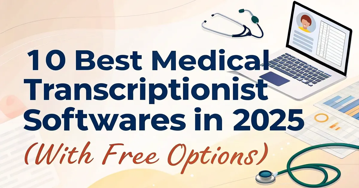 De 10 bedste medicinske transskriptionsprogrammer i 2025 (med gratis muligheder)