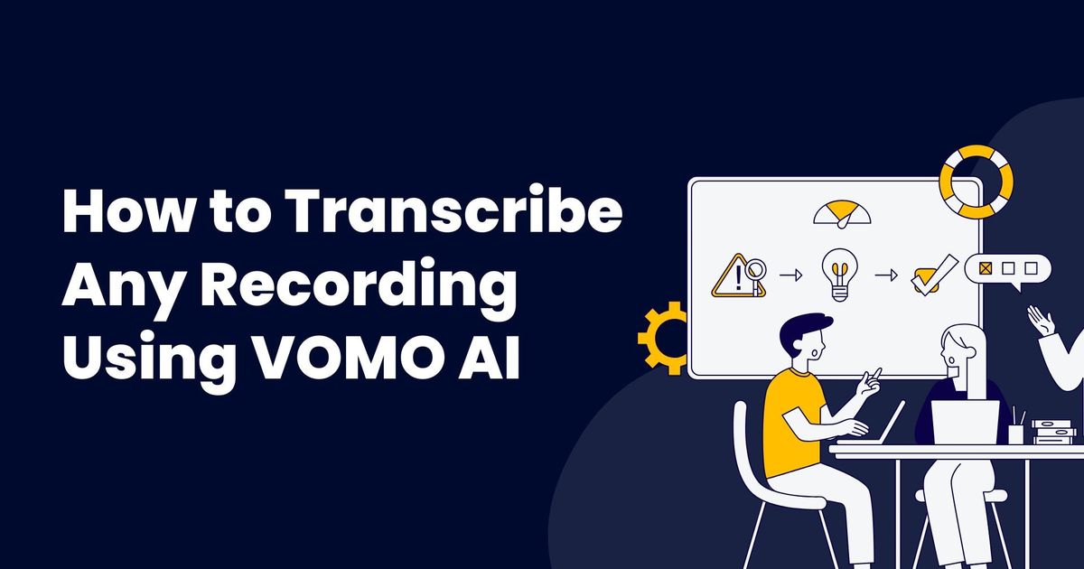 Áudio para texto: Como transcrever qualquer gravação usando o VOMO AI - Vomo