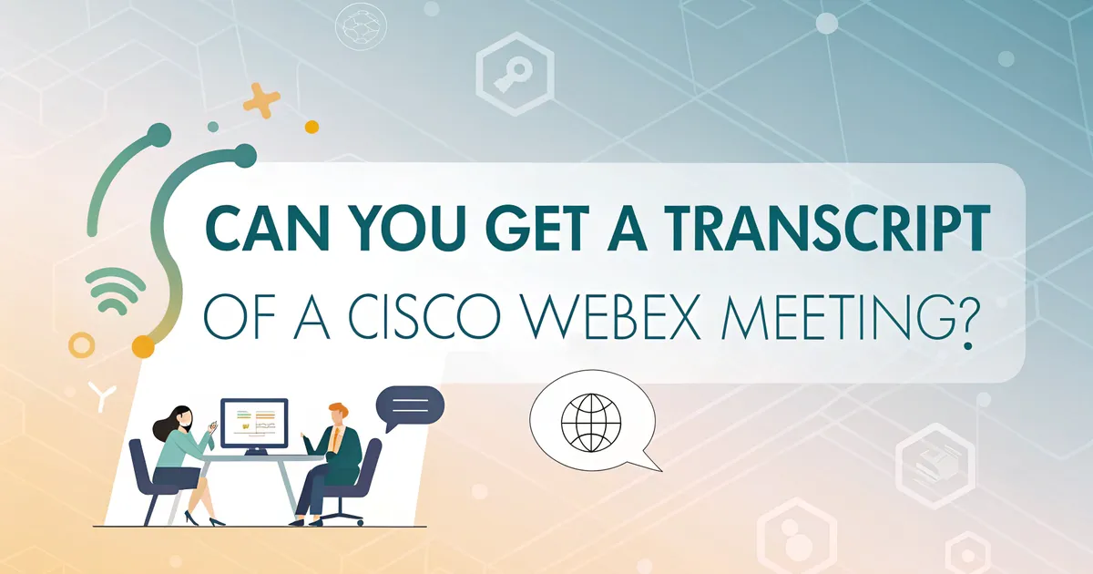 É possível obter automaticamente uma transcrição de uma reunião Cisco Webex?