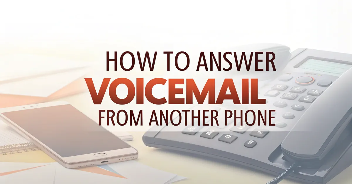 Sådan besvarer du voicemail fra en anden telefon
