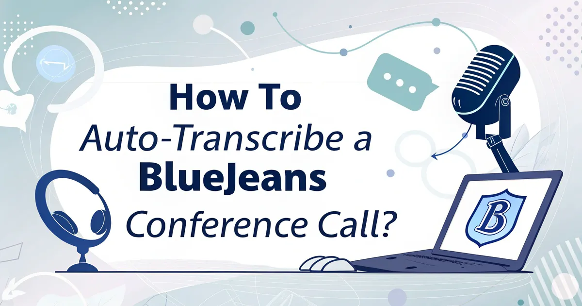 Como transcrever automaticamente uma chamada em conferência BlueJeans?