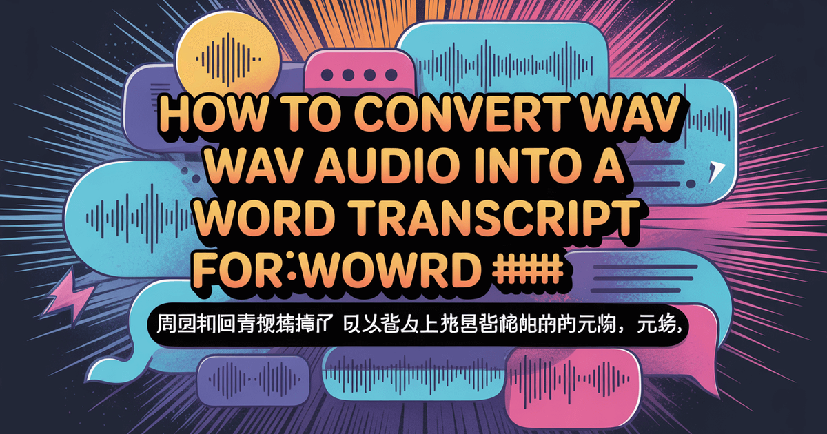 Sådan konverteres WAV-lyd til en Word-transskription til Word