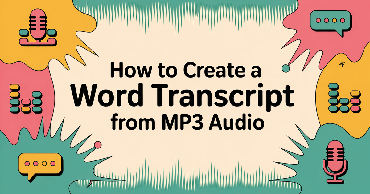 Sådan oprettes en Word-transskription fra MP3-lyd