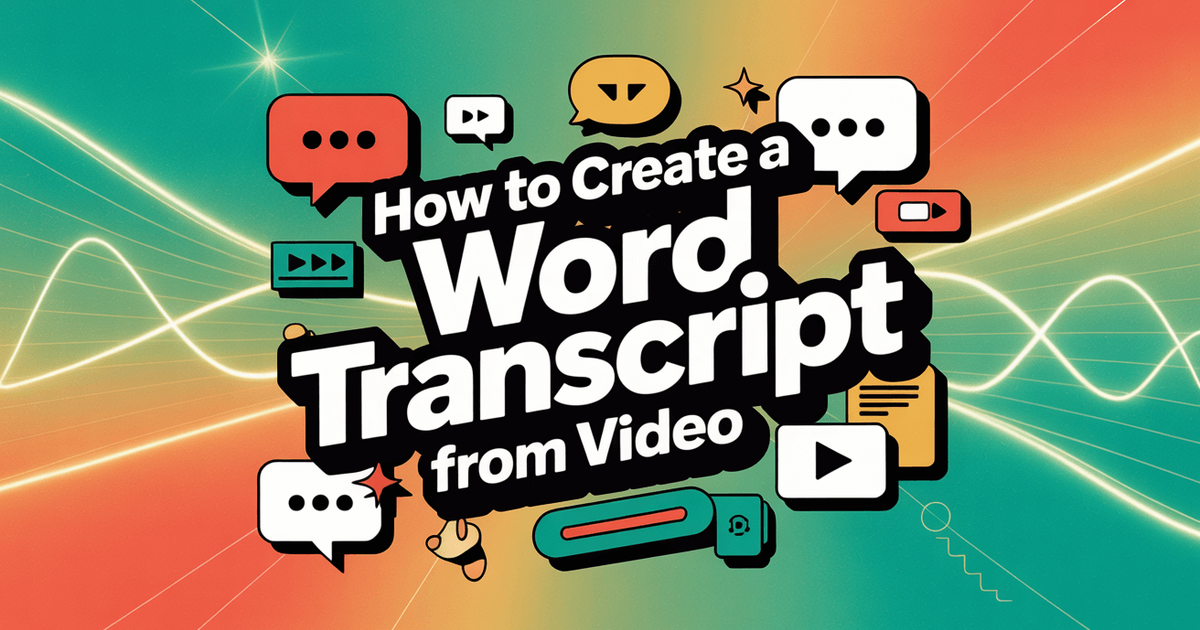 Sådan oprettes en Word-transkription fra video