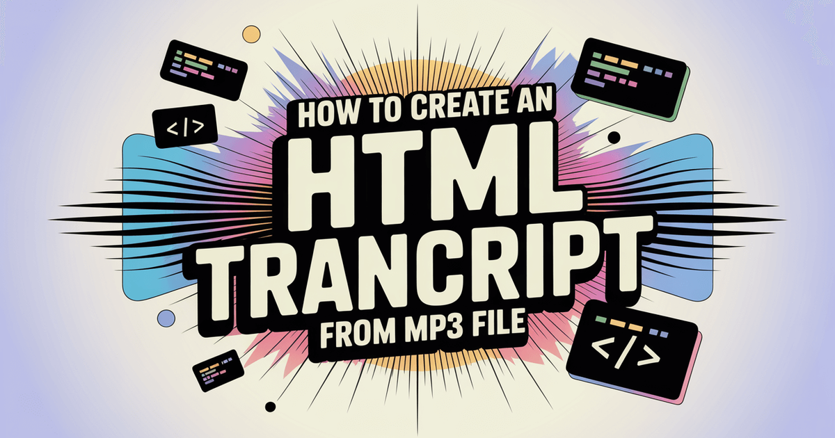 Como criar uma transcrição HTML a partir de um ficheiro MP3