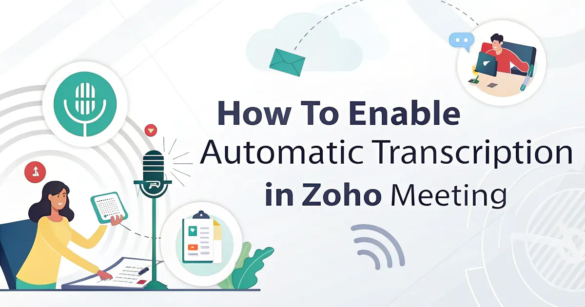 Como ativar a transcrição automática no Zoho Meeting