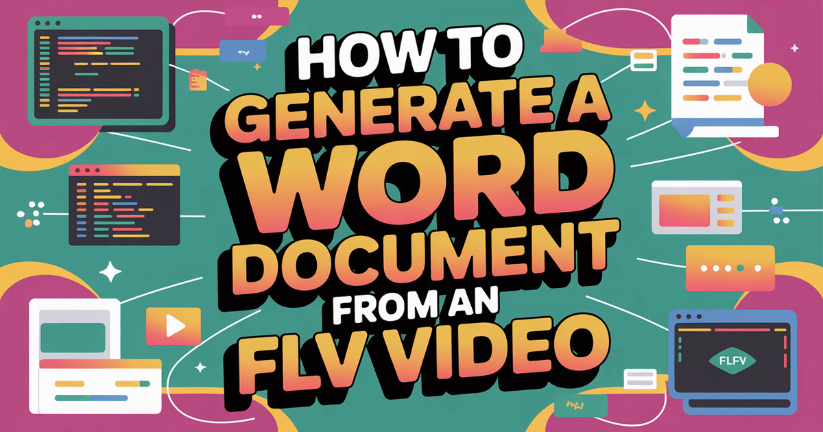 Sådan genereres et Word-dokument fra en FLV-video
