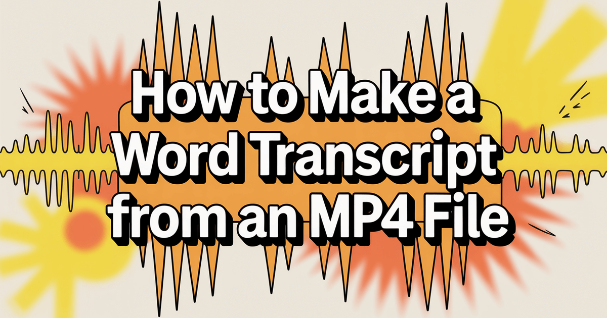 Sådan laver du en Word-transkription fra en MP4-fil
