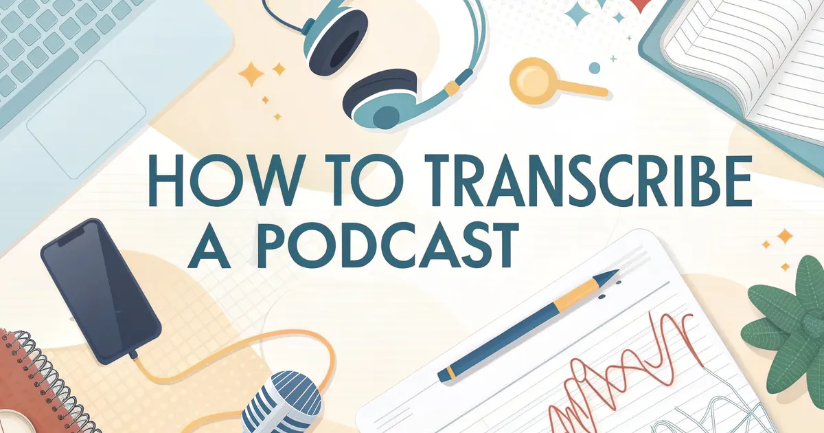 Sådan transskriberer du en podcast: Den ultimative 2026 AI-guide