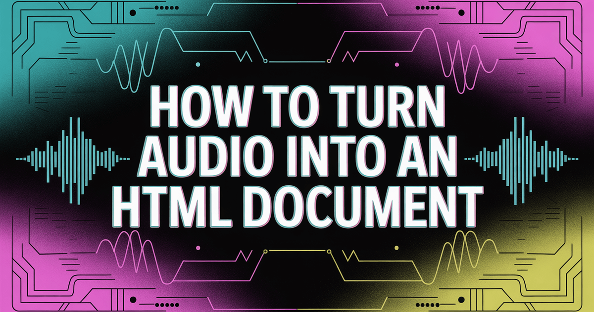 Como converter áudio em um documento HTML