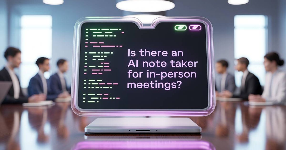 Existe um anotador de IA para reuniões presenciais?