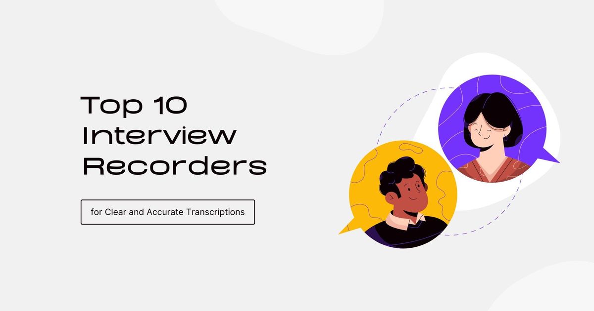 Os 10 melhores gravadores de entrevistas para transcrições claras e precisas - Vomo