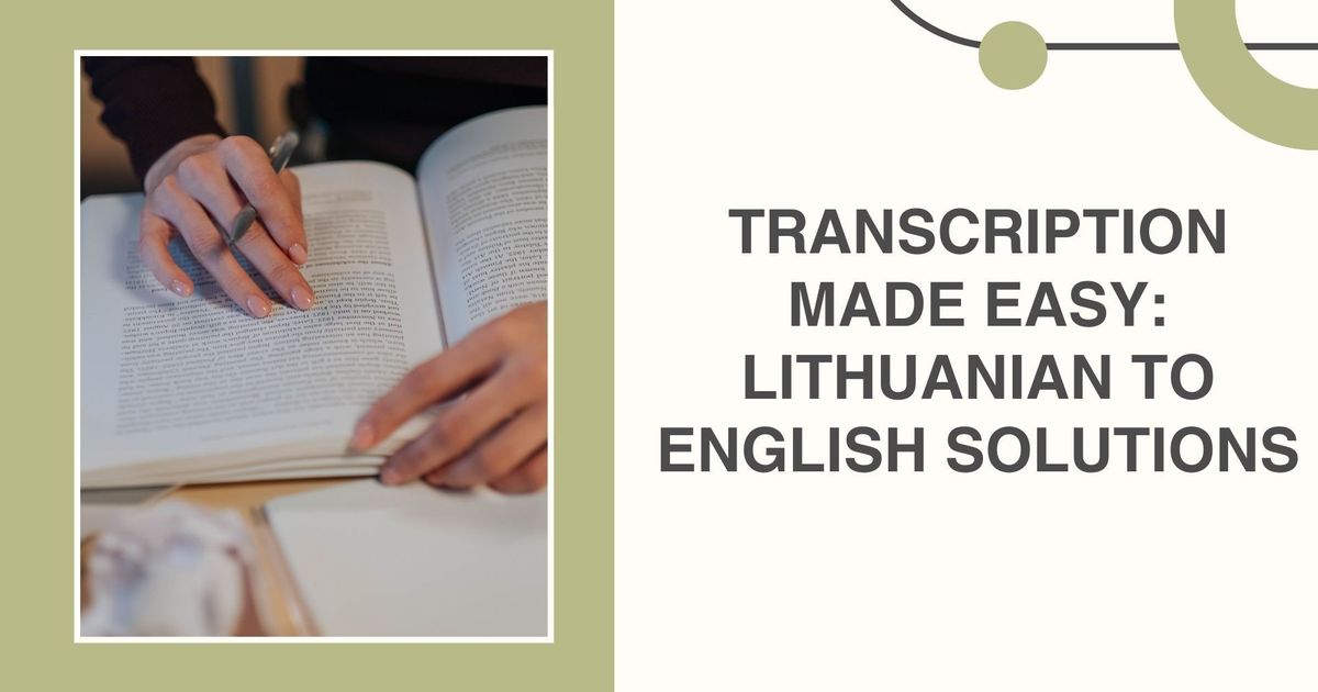 Transcrição facilitada: Soluções de lituano para inglês