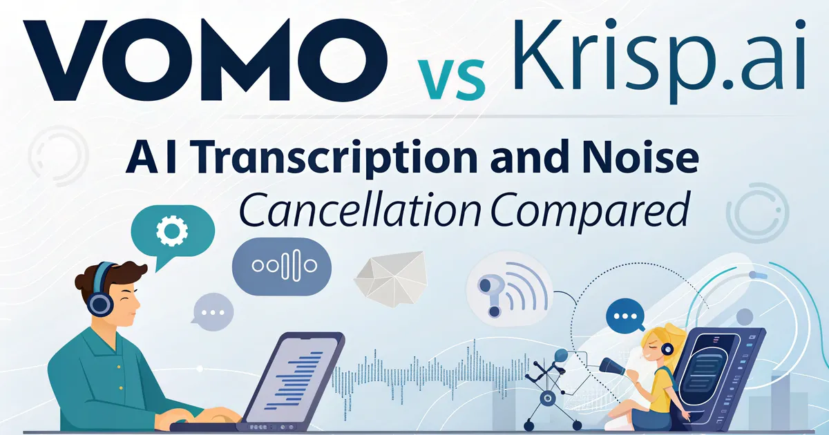 VOMO vs Krisp.ai: Tekoälykirjoitus ja melunvaimennus vertailussa