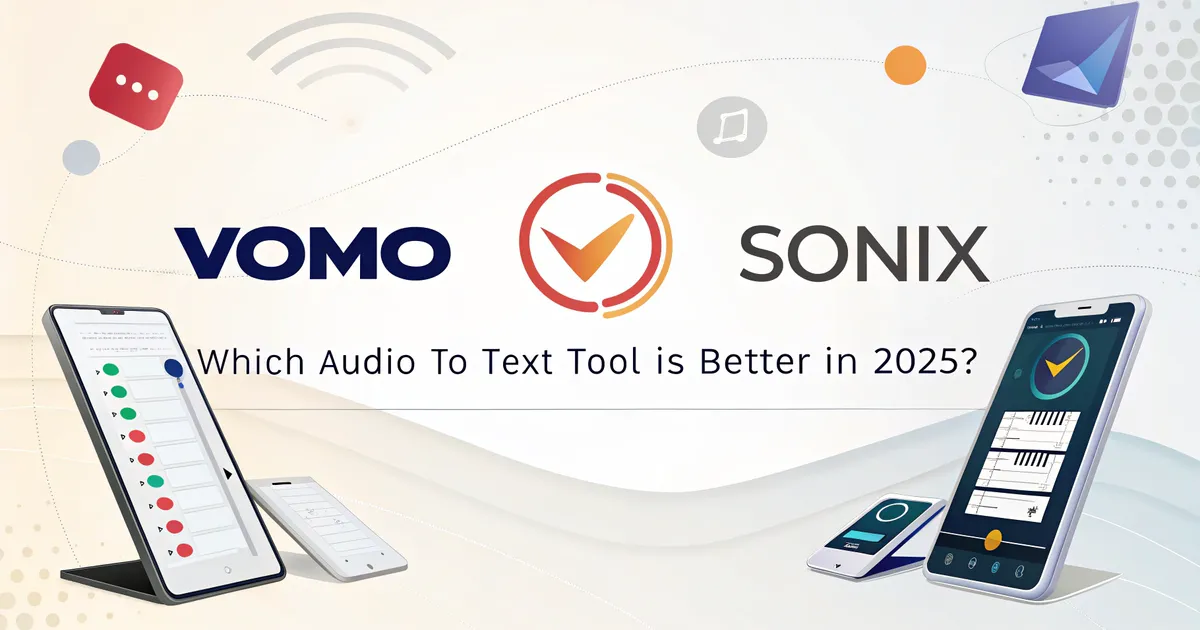 VOMO vs Sonix: Hvilket lyd-til-tekst-værktøj er bedst i 2025?