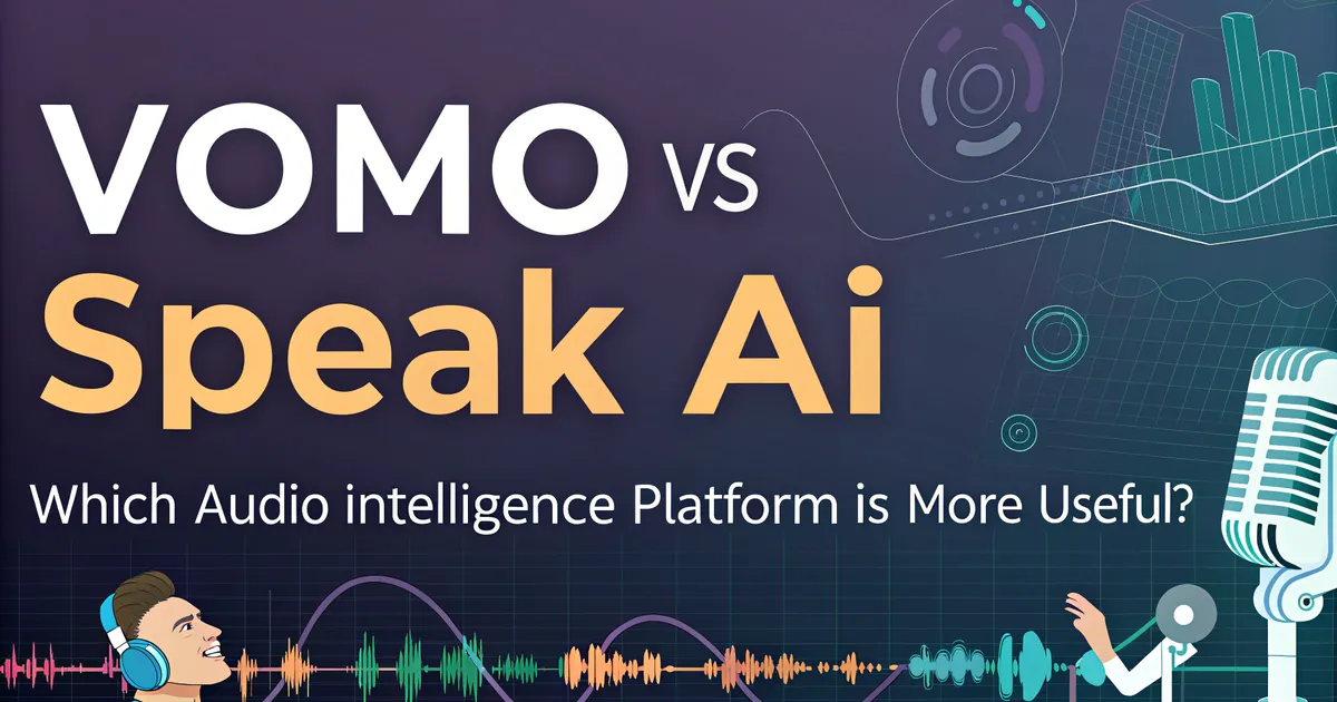 VOMO vs. Speak AI: Mikä Audio Intelligence Platform on hyödyllisempi?