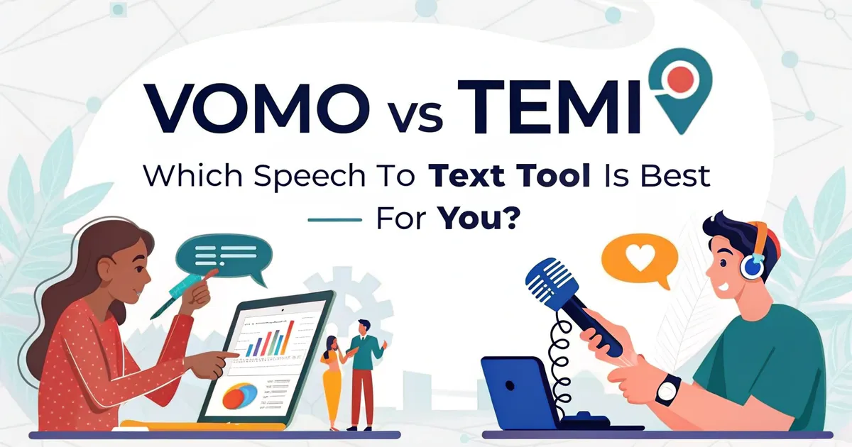 VOMO vs. Temi: Mikä puheesta tekstiksi -työkalu sopii sinulle parhaiten?