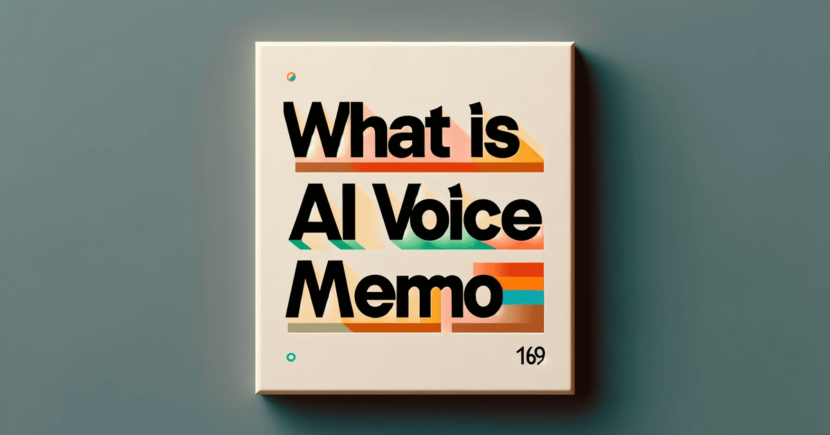 O que é o AI Voice Memo