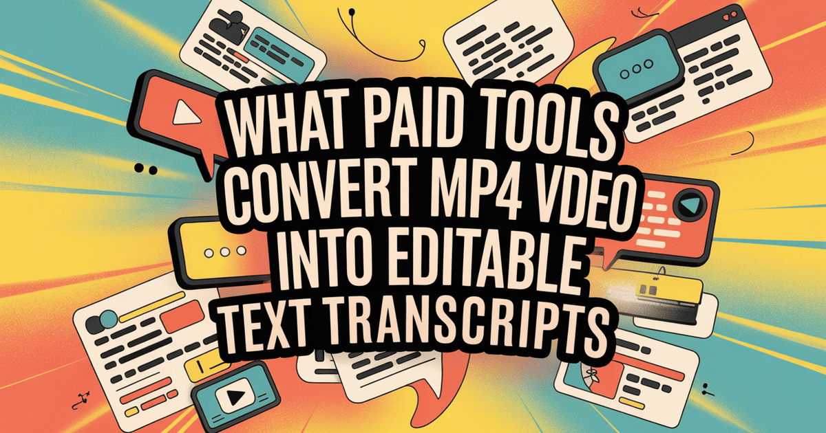 Que ferramentas pagas convertem ficheiros de vídeo MP4 em transcrições de texto editáveis?