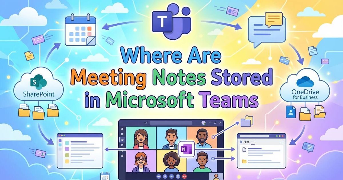 Onde são armazenadas as notas de reunião no Microsoft Teams? (Guia do OneDrive e do SharePoint)