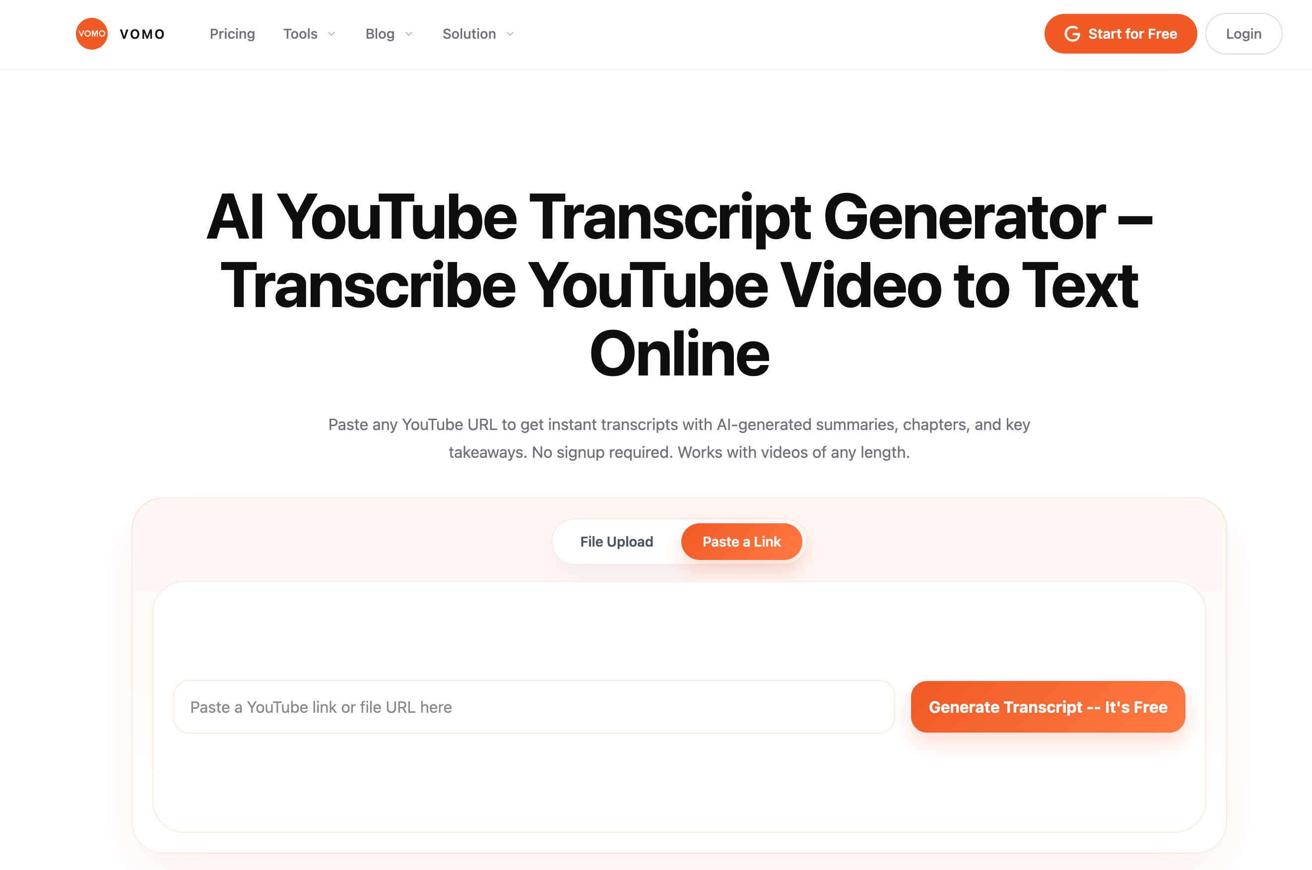 VOMO-AI Meeting Notes & Audio Transcription Software